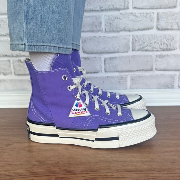 ⭐Converse Chuck 70 Plus Mor Hi Platform Sz 8 Women's Shoes Purple A12523C⭐ - Picture 9 of 12